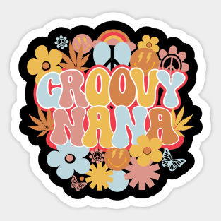 Groovy Nana Shirt, Hippie Nana Sticker